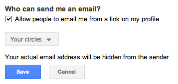 Limit the people that can send you email in Google+